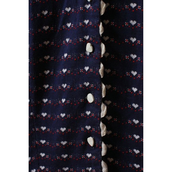 Vintage 1940’s Dress White Heart Swiss Sz Small Swiss-ette by Serbin - Picture 9 of 9